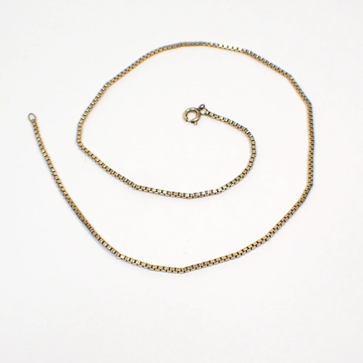 Avon Gold Filled Vintage Box Chain Necklace