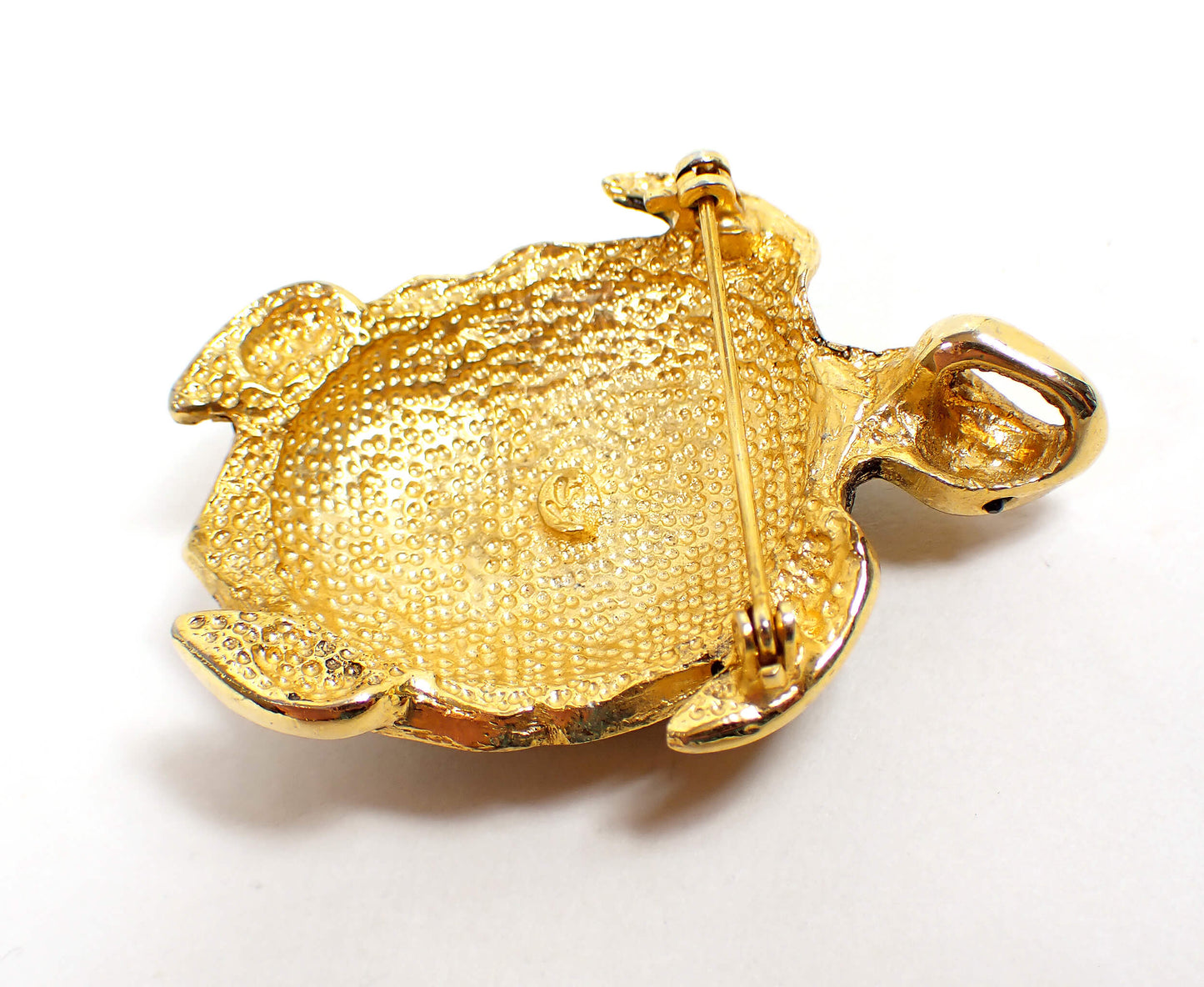 SY Two Tone Retro Vintage Turtle Brooch Pin Pendant