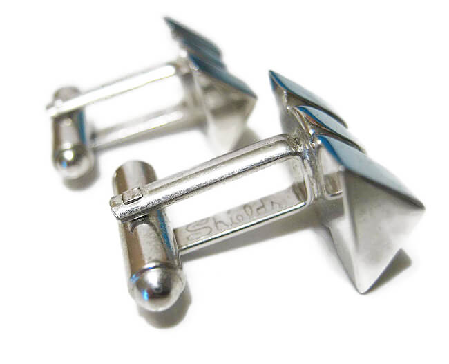 Shields Vintage Geometric Cufflinks, Modernist Cuff Links