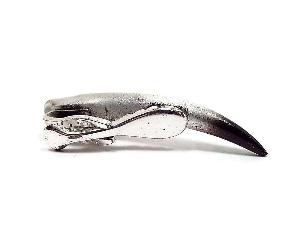 Hickok Vintage Metal Steer Horn Style Tie Clip Clasp
