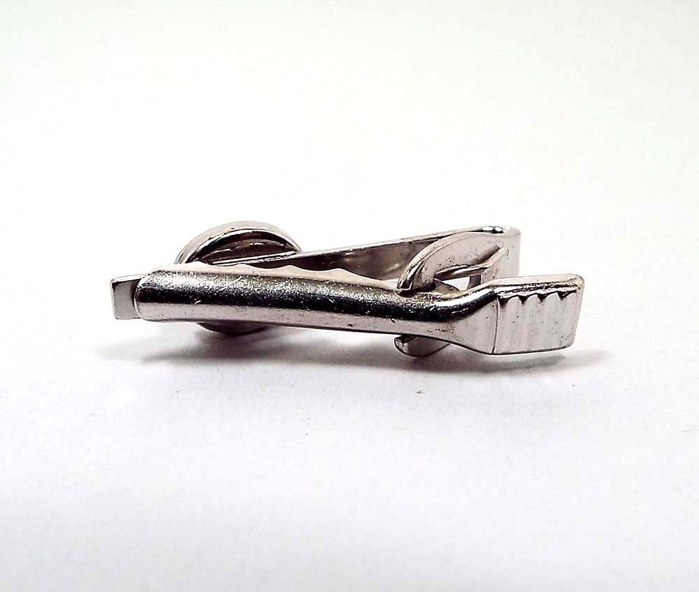 Faux Hematite Vintage Tie Clip Clasp