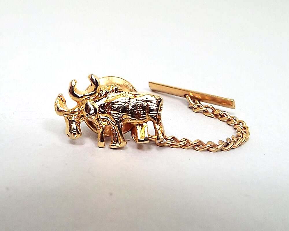 Moose Vintage Tie Tack, Novelty Animal Tie Pin