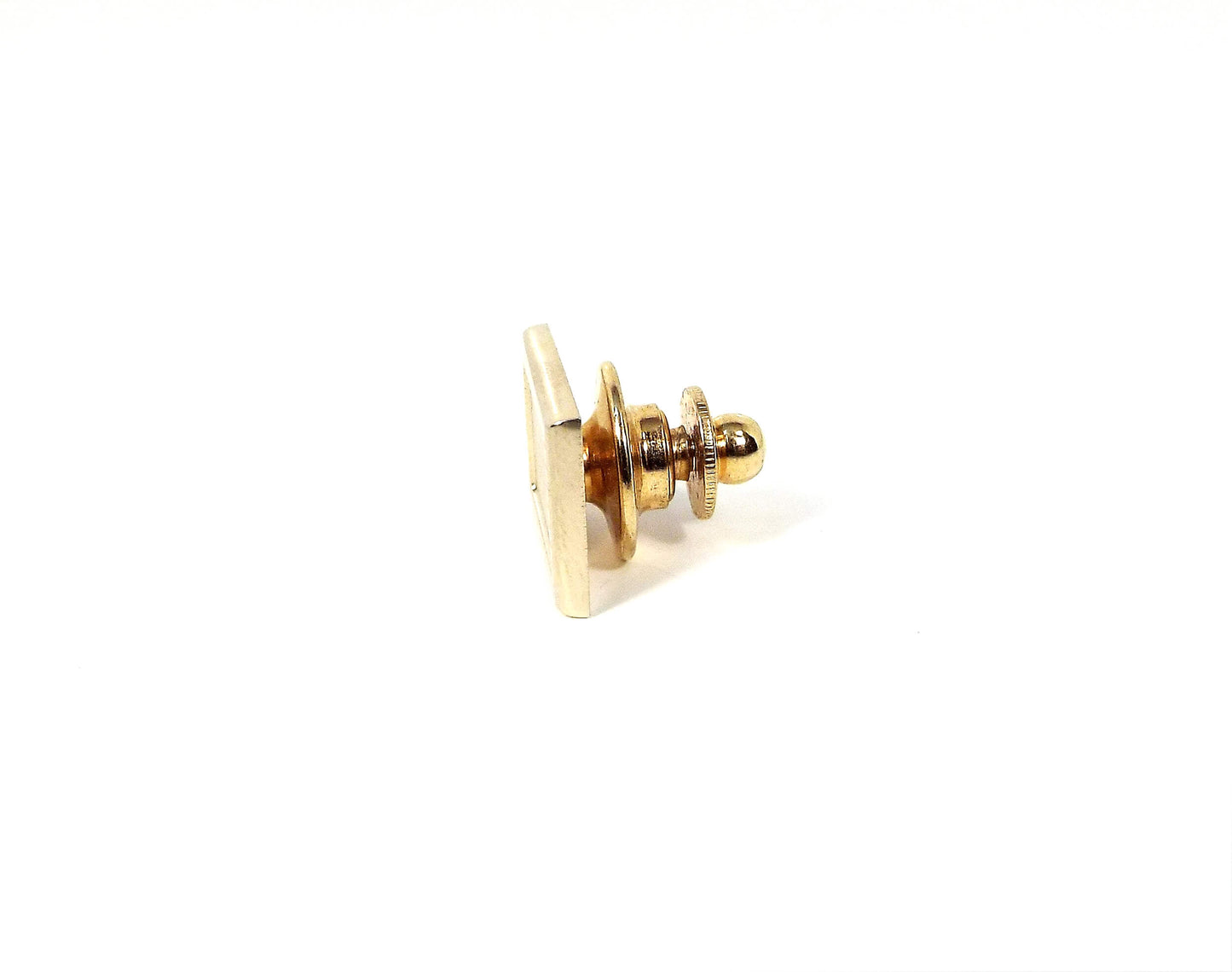 Textured Gold Tone Rectangle Retro Vintage Tie Tack, Retro Tie Pin