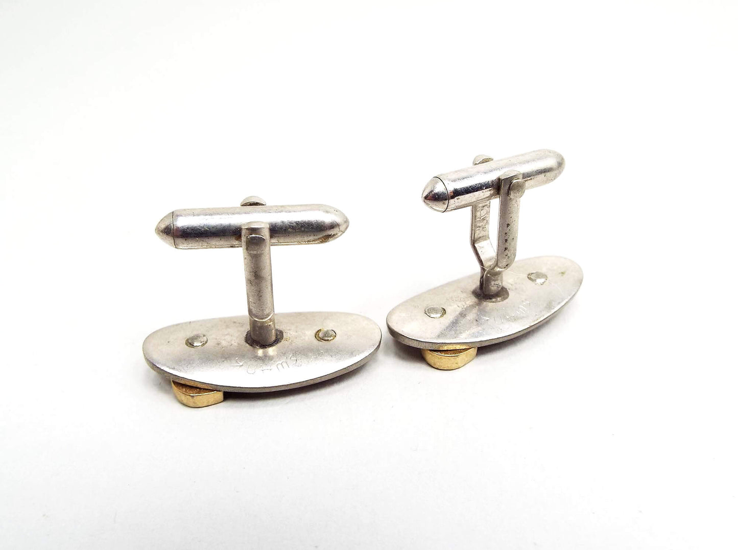 Swank Two Tone Stan Vintage Cufflinks, Name Cuff Links