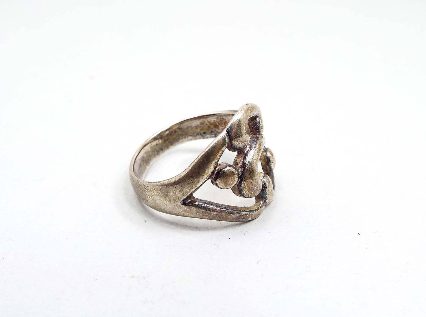 Sterling Silver Vintage Open Design Band Ring
