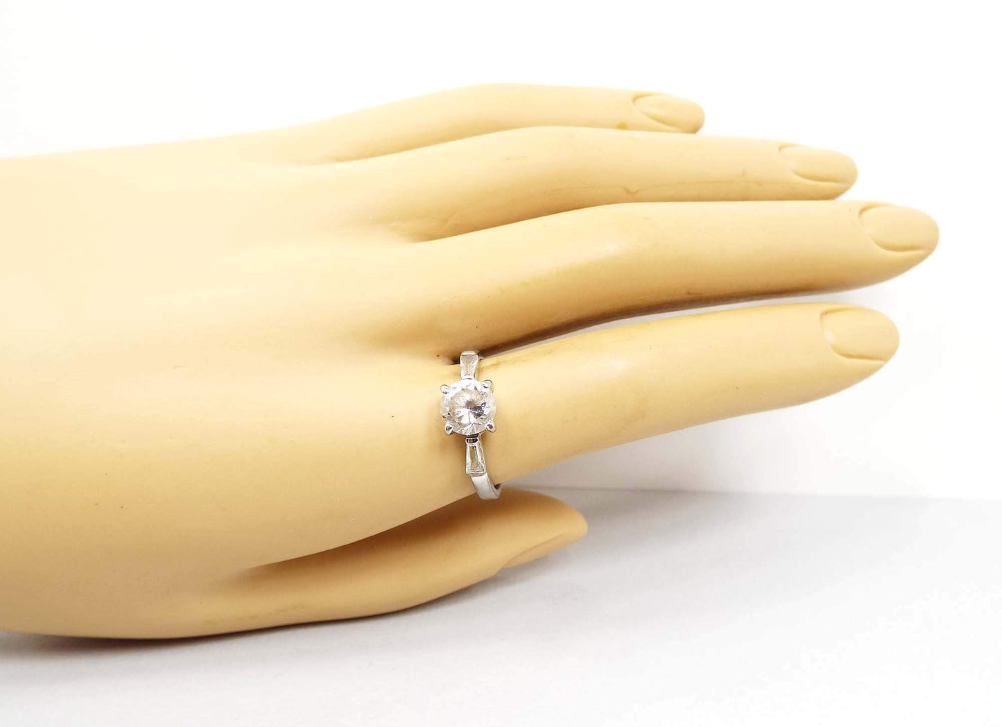 Sterling Silver and Cubic Zirconia Vintage Ring