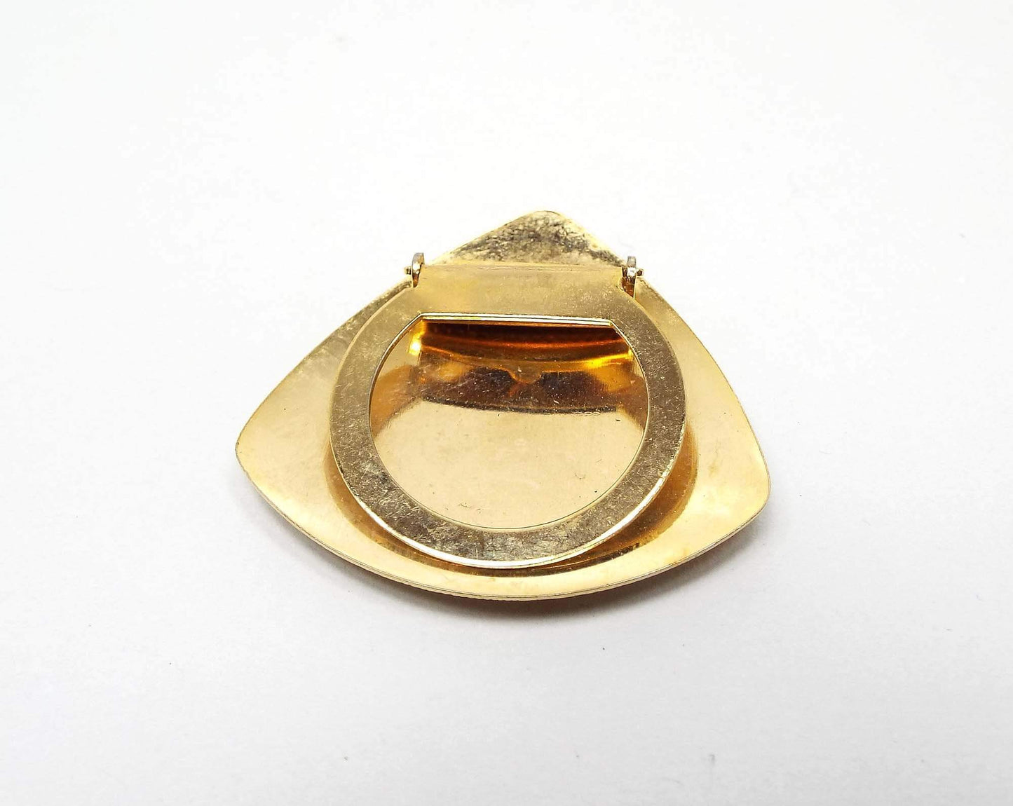 Brushed Gold Tone Vintage Scarf Clip