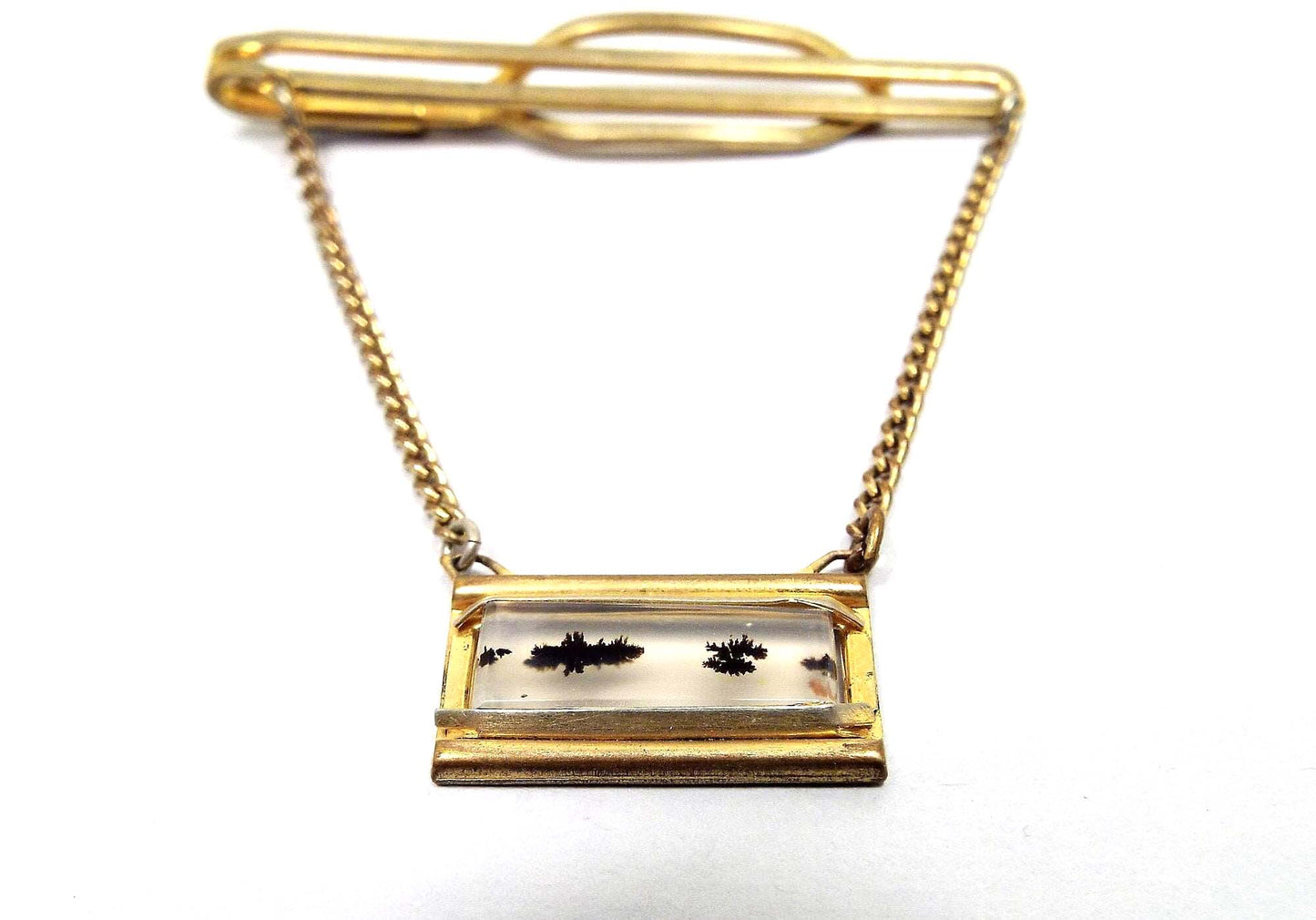 Nu Lok Dendric Agate Vintage Tie Chain Bar