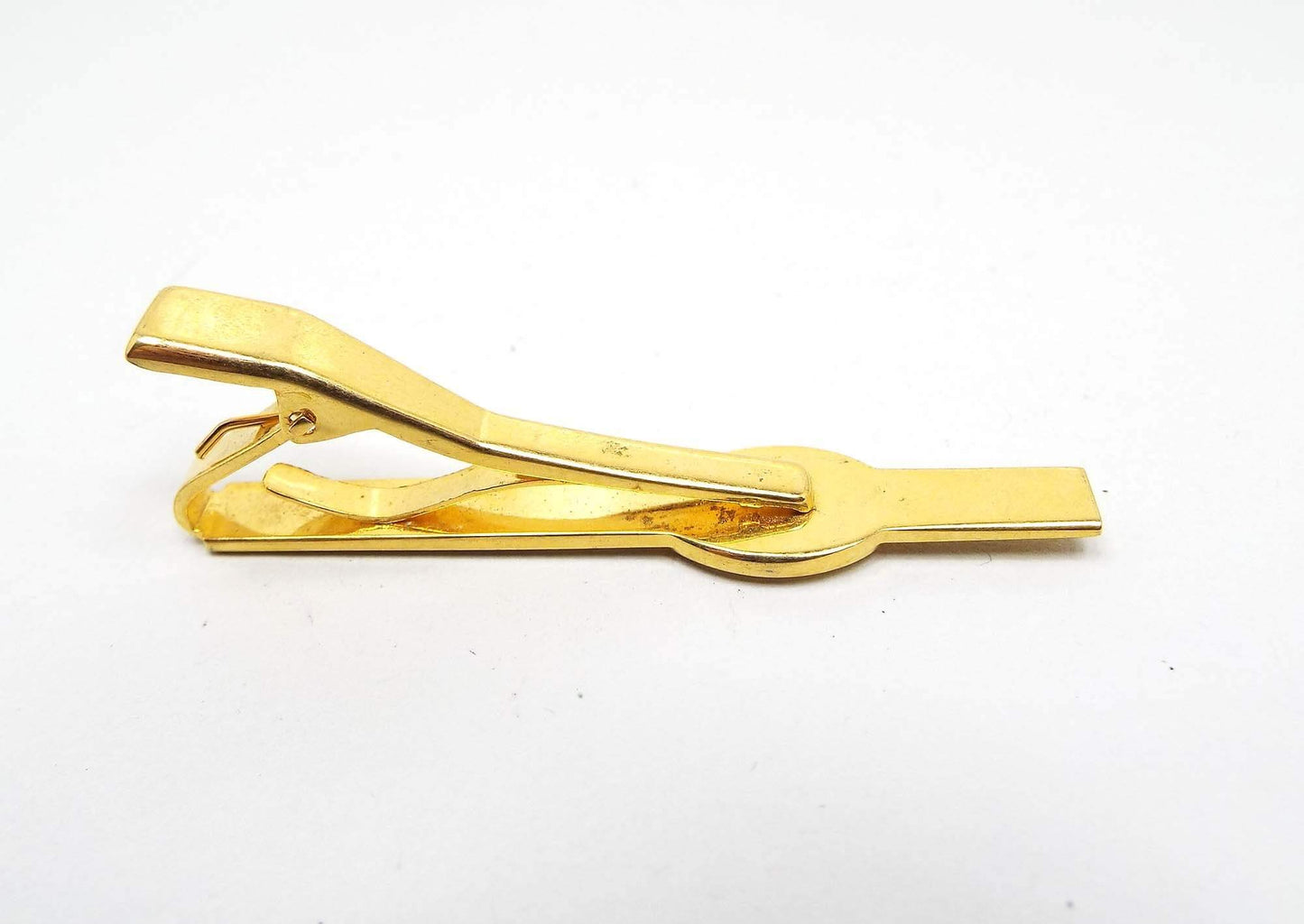 Letter Initial M Long Two Tone Vintage Tie Clip Clasp