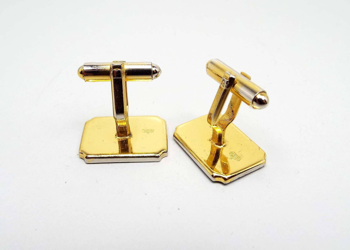 Amita Japan Damascene Vintage Cufflinks, Japanese Cuff Links