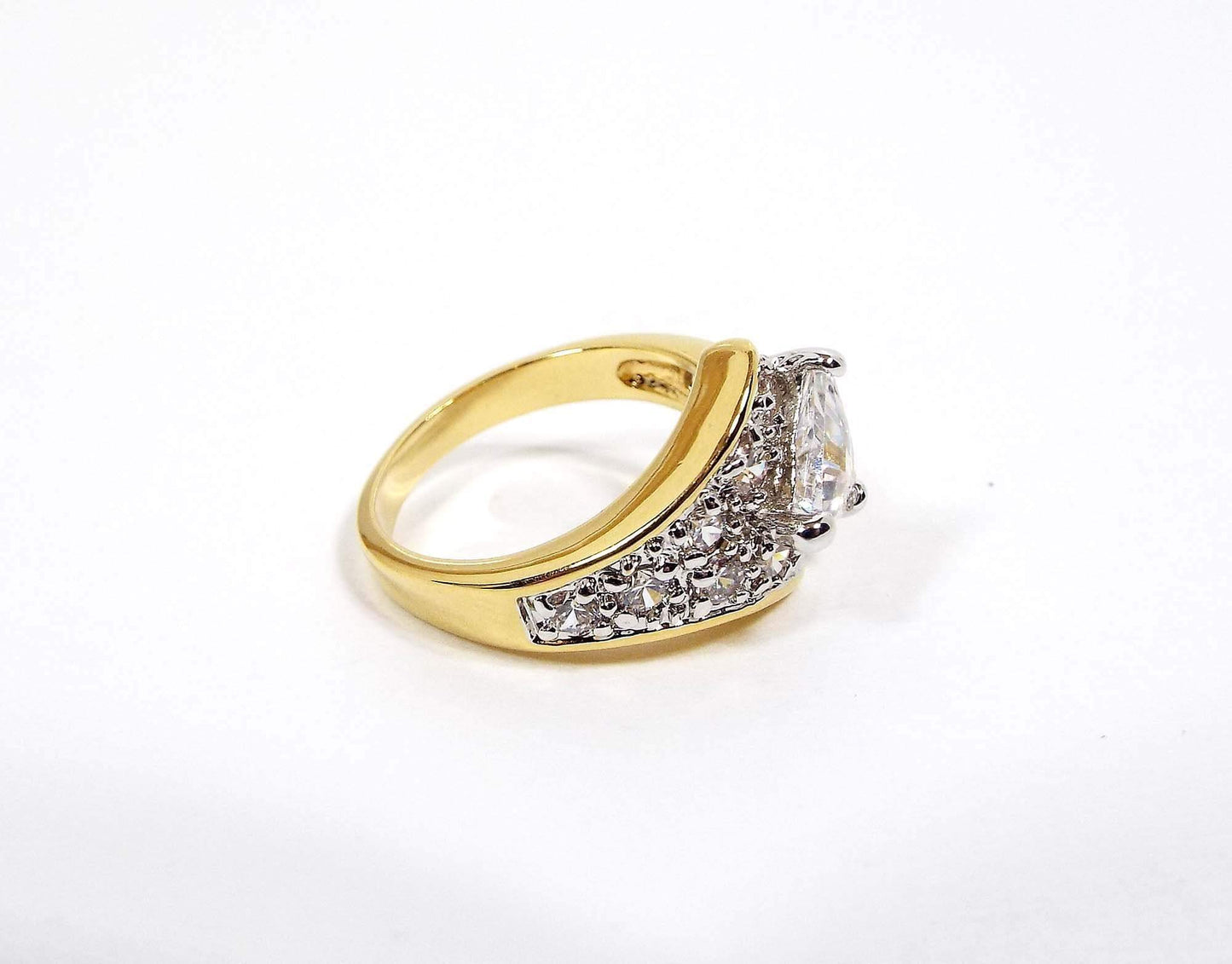 Edco Cubic Zirconia Vintage Cocktail Ring