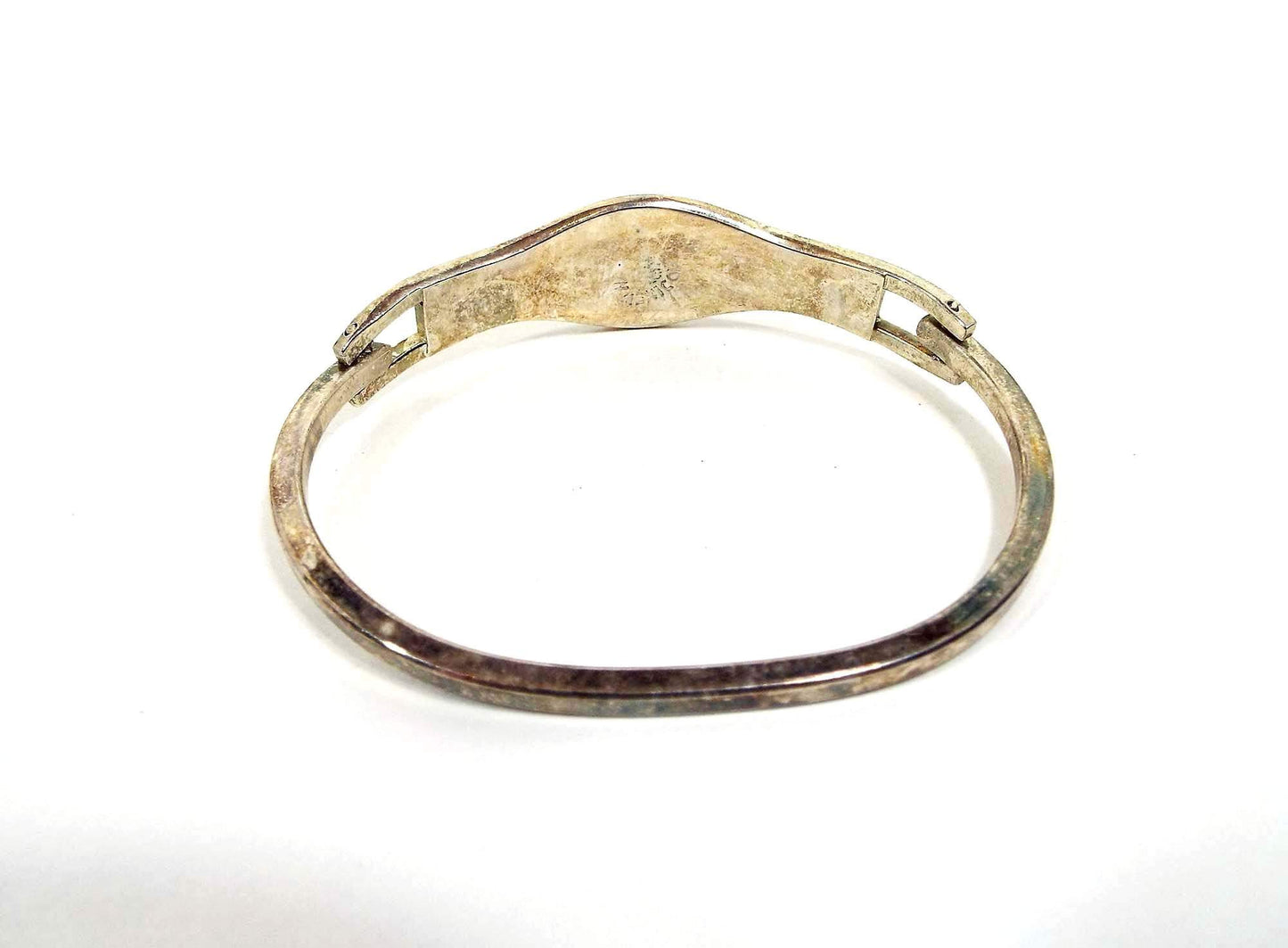 Mexican Pink Vintage Hinged Bangle Bracelet