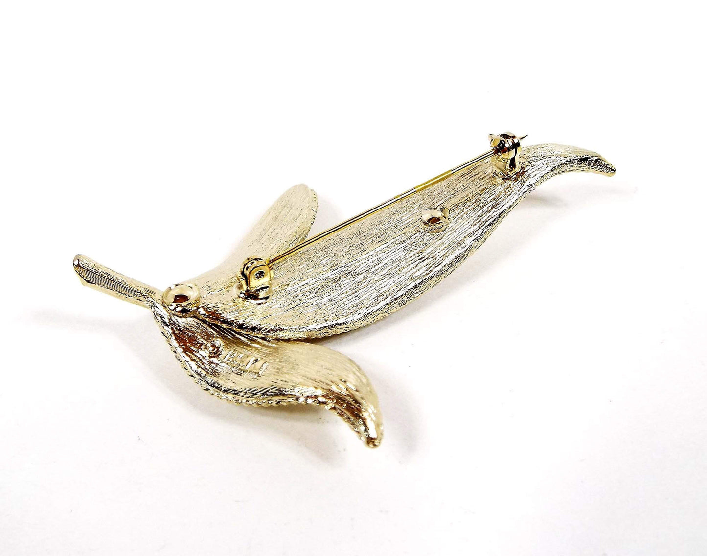 Large BSK Retro Vintage Leaf Brooch Pin