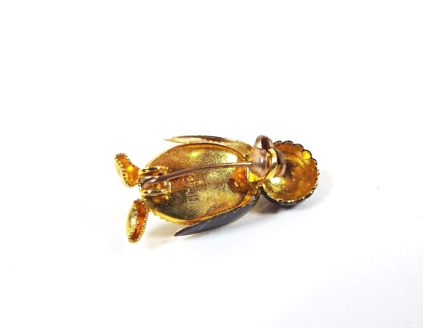 Faux Pearl and Enameled Penguin Vintage Brooch Pin Made in Spain