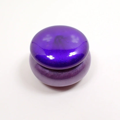 Small Pearly Purple Resin Handmade Round Trinket Box