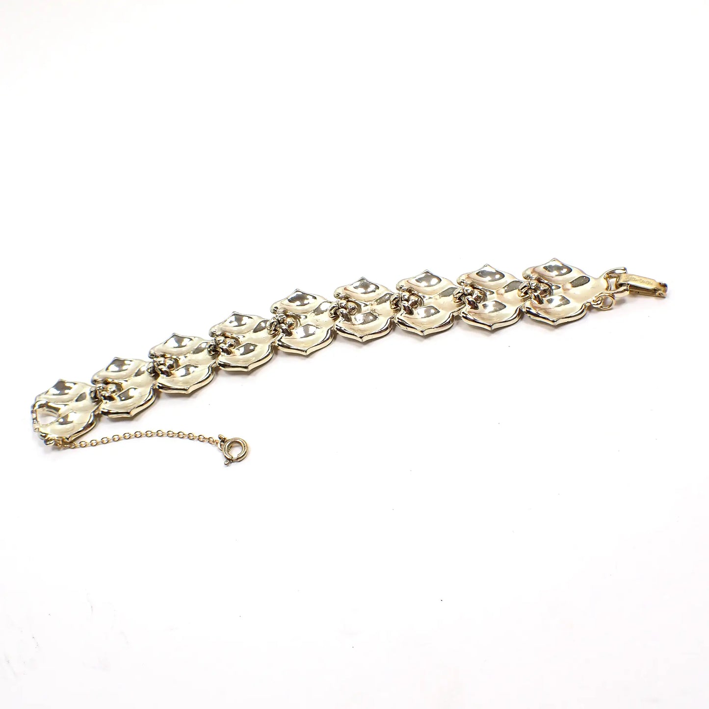 1960's Hong Kong Vintage Link Bracelet with Safety Chain