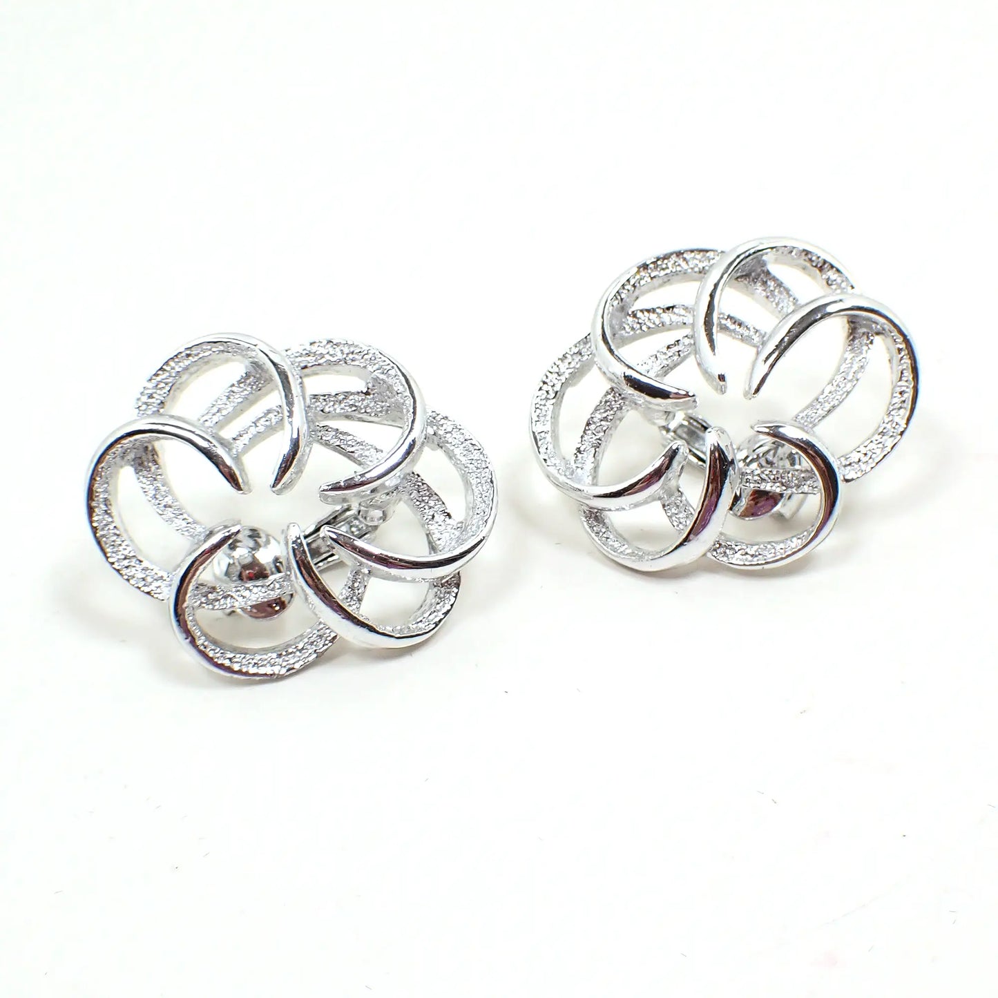 1960's Sarah Coventry Tailored Swirl Vintage Clip on Earrings