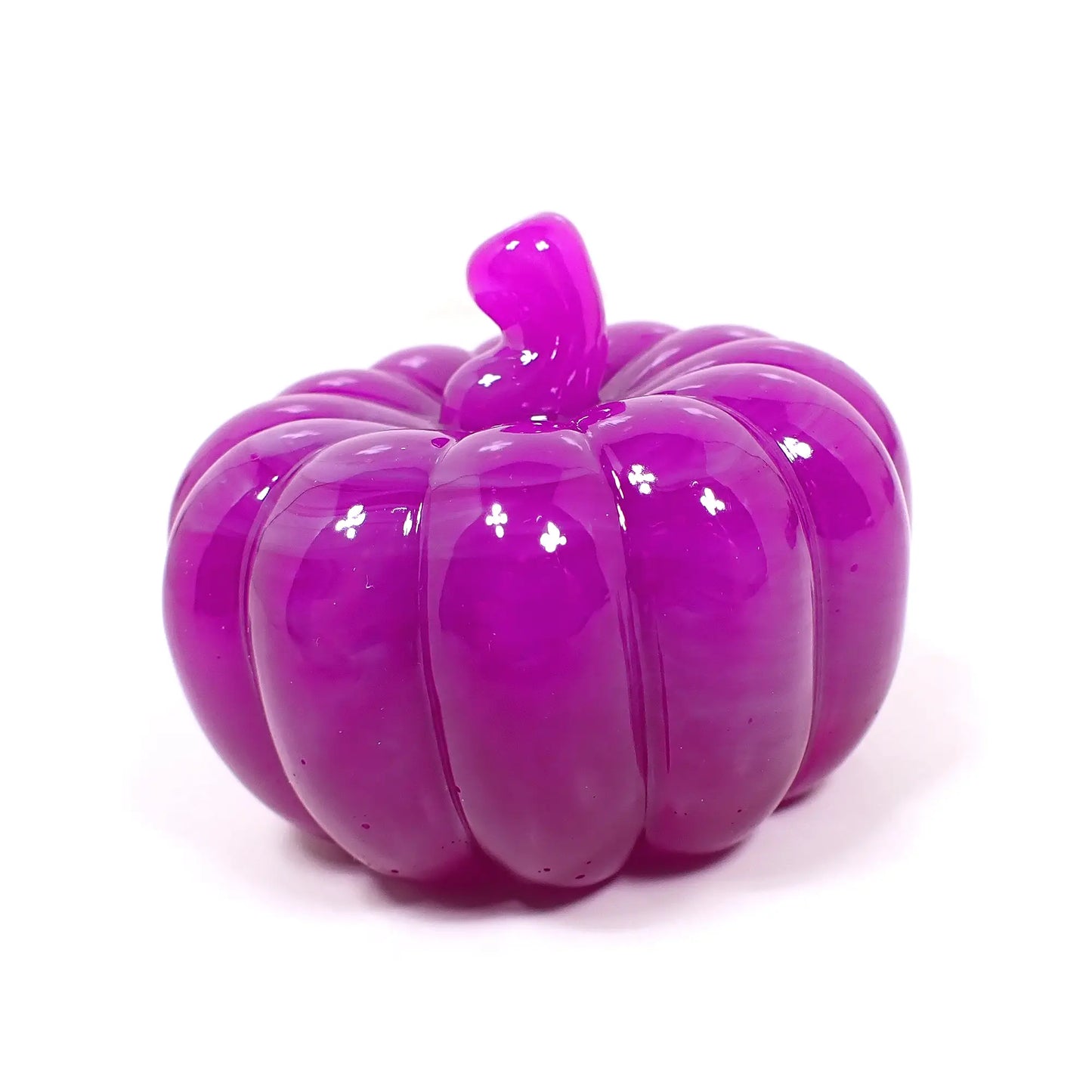 Handmade Purple and Gray Resin Pumpkin, Fall Halloween Decor