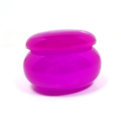 Small Neon Purple Resin Handmade Round Trinket Box, Decorative Jar, UV Fluorescent Reactive Glow