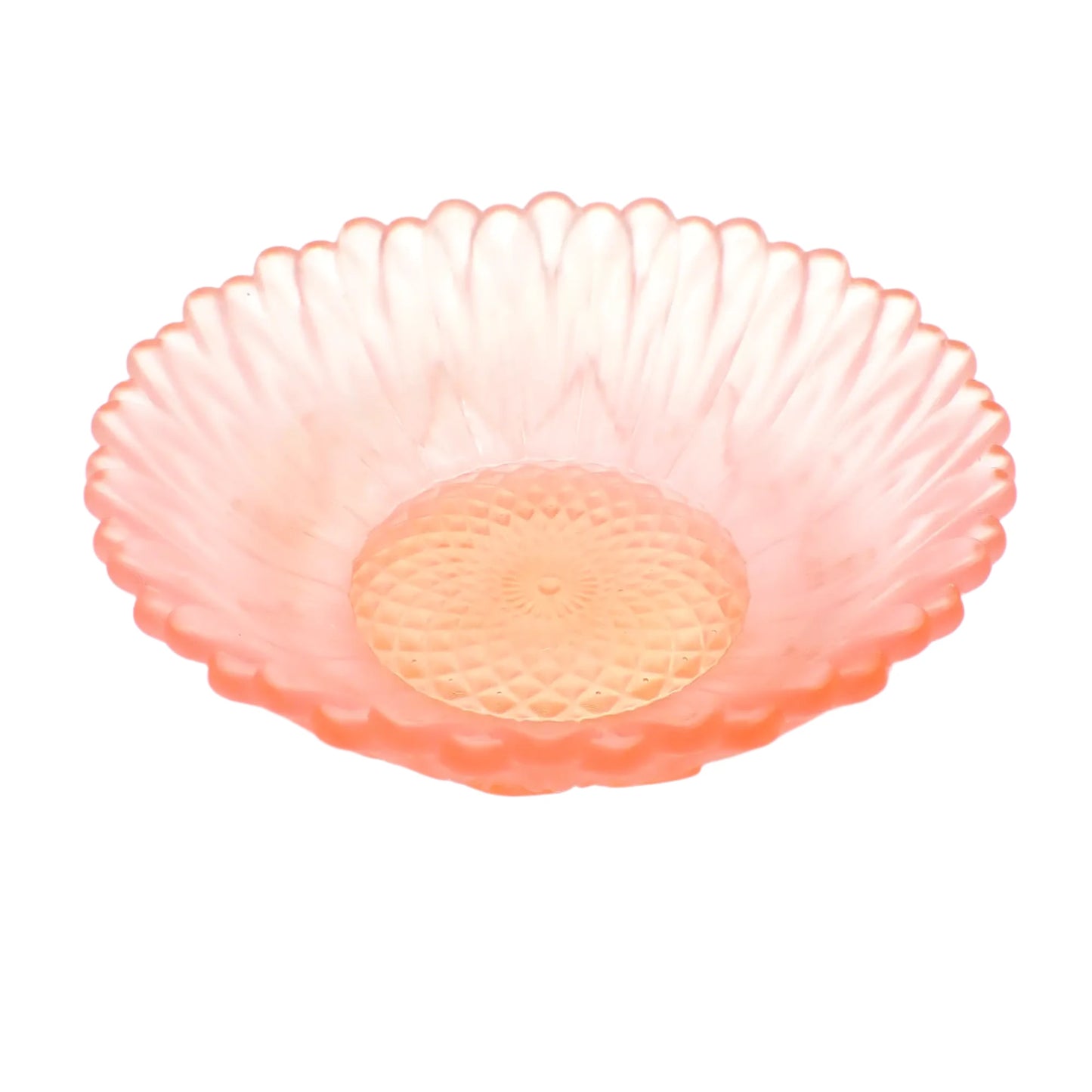 Pink and Peach Small Handmade Resin Sunflower Trinket Dish, Decorative Bowl