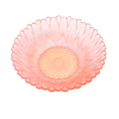 Pink and Peach Small Handmade Resin Sunflower Trinket Dish, Decorative Bowl