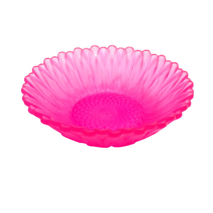 Small Neon Pink Handmade Resin Sunflower Decorative Bowl, Trinket Dish, UV Fluorescent