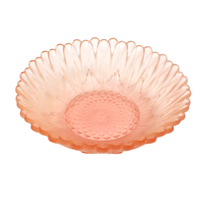 Peach and Pink Small Handmade Resin Sunflower Trinket Dish, Decorative Bowl