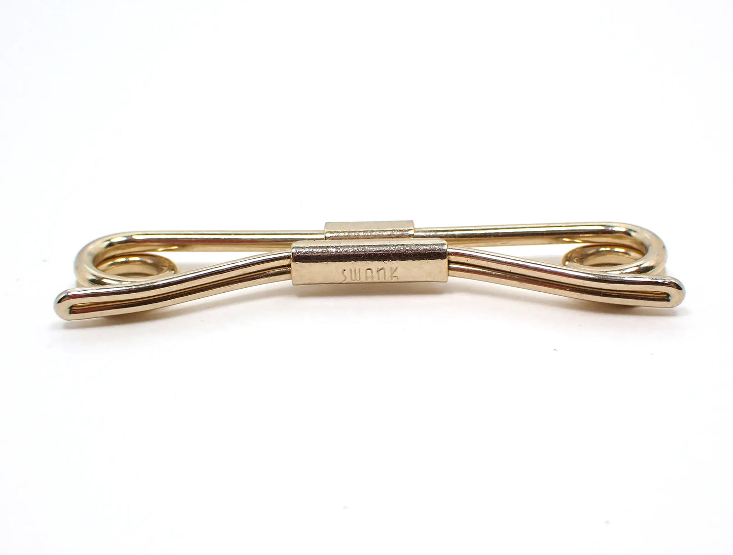 Swank Mid Century Vintage Collar Clip Stay with Coil Ends