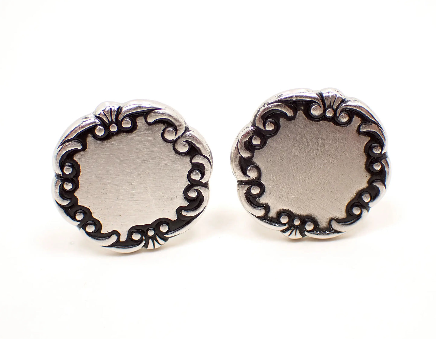 Sarah Coventry Round Mid Century Vintage Cufflinks, 1960s Cuff Links