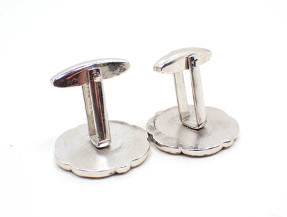 Sarah Coventry Round Mid Century Vintage Cufflinks, 1960s Cuff Links