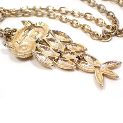 Avon Retro Vintage Articulated Owl Pendant Necklace, Gold Tone