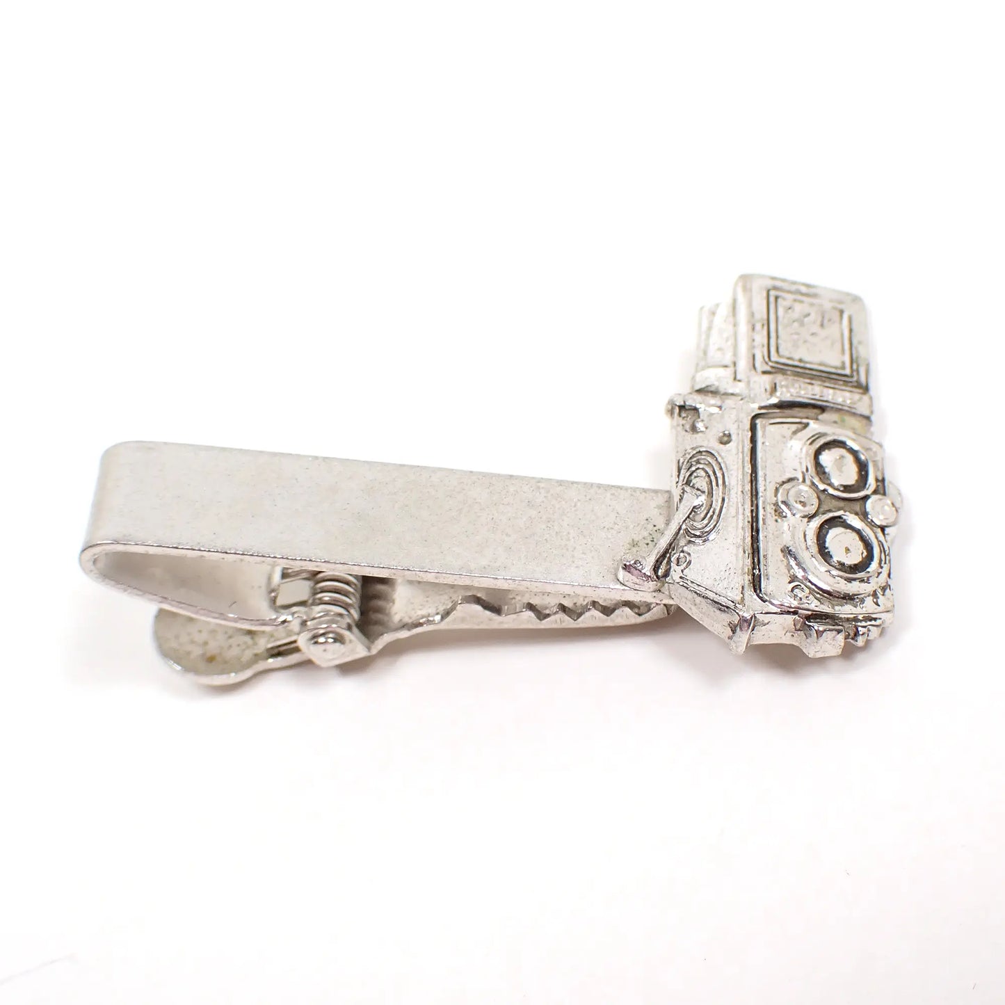 Rolleiflex Camera Mid Century Vintage Tie Clip Clasp, Company Advertising Jewelry