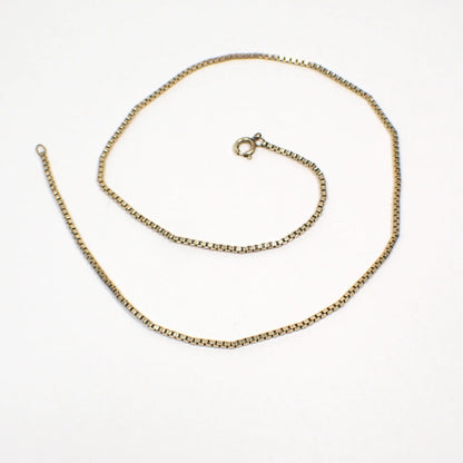 Avon Gold Filled Vintage Box Chain Necklace