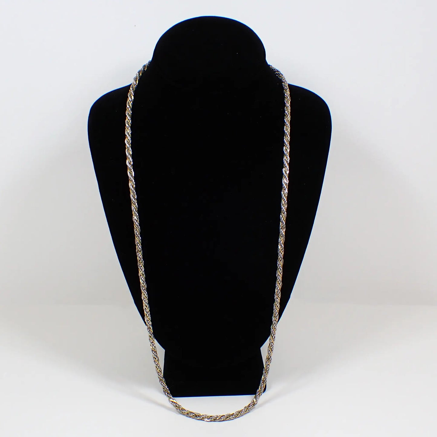 Napier Two Tone Vintage Twisted Rope Chain Necklace