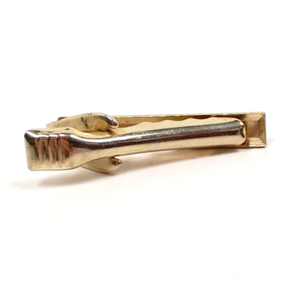 Small Mid Century Vintage Tie Clip Clasp with Leaf Design