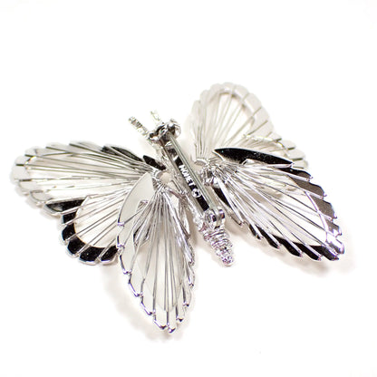 Monet Wire Wrapped Silver Tone Vintage Butterfly Brooch Pin