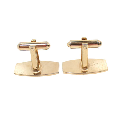 Hickok Vintage Cuff Links, Mid Century Modernist Style Cufflinks, Gold Tone and Black