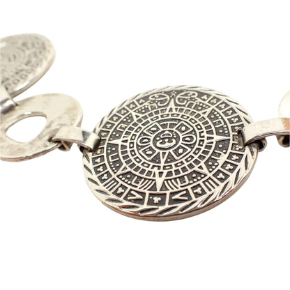 Enlarged photo showing one of the Mayan Calendar links on the bracelet.