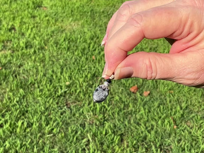 Silver Plated Larvikite Gemstone Oval Drop Handmade Earrings video showing the chatoyancy in the light. The stones are also sometimes called blue labradorite.