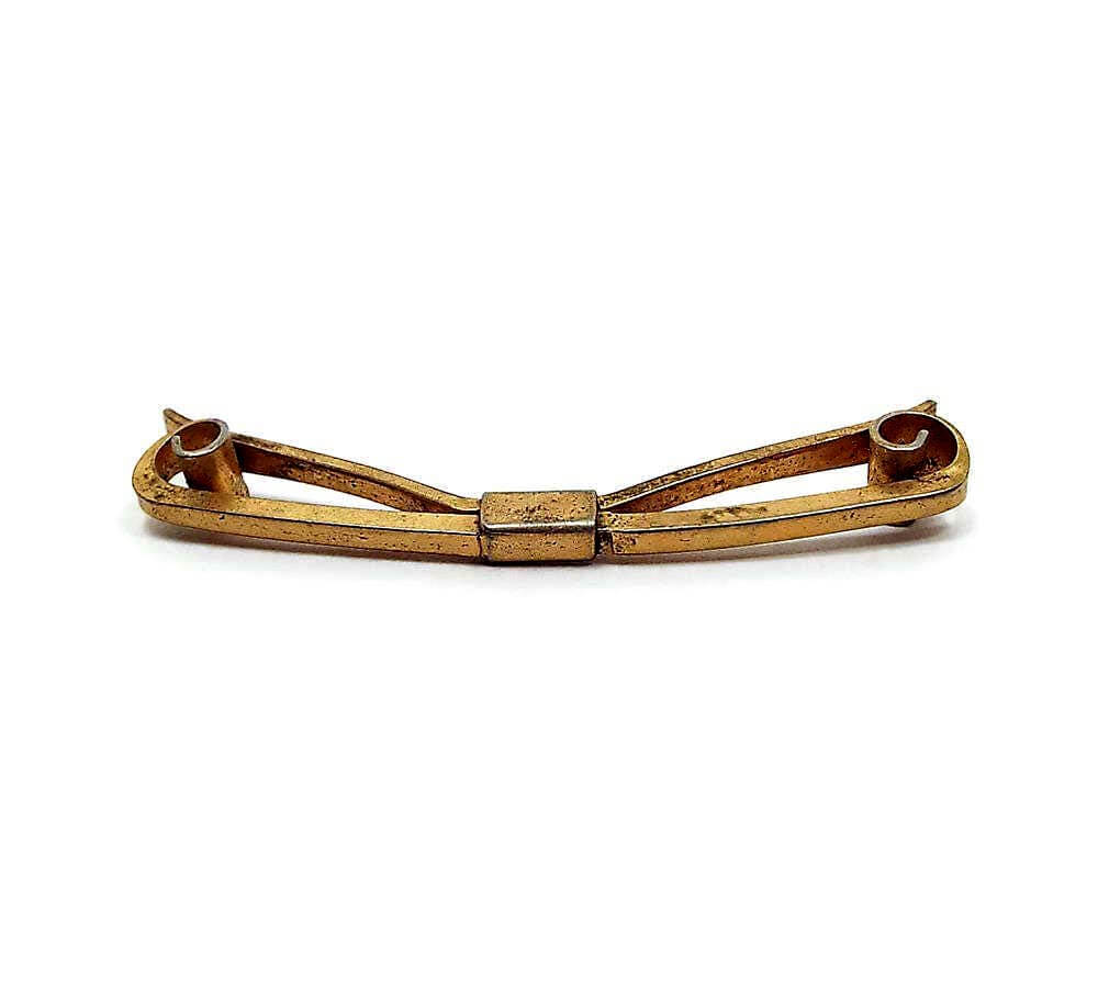 1930's Brass Spiral End Vintage Collar Clip Stay
