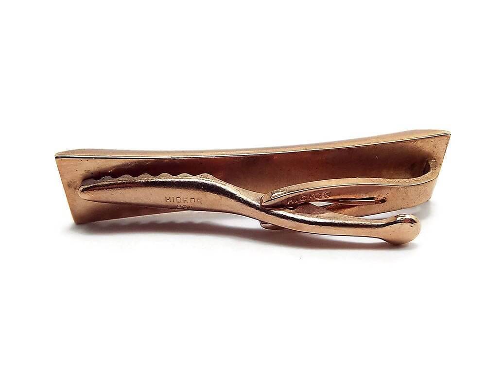 Hickok Modernist Copper Tone Vintage Tie Clip Clasp