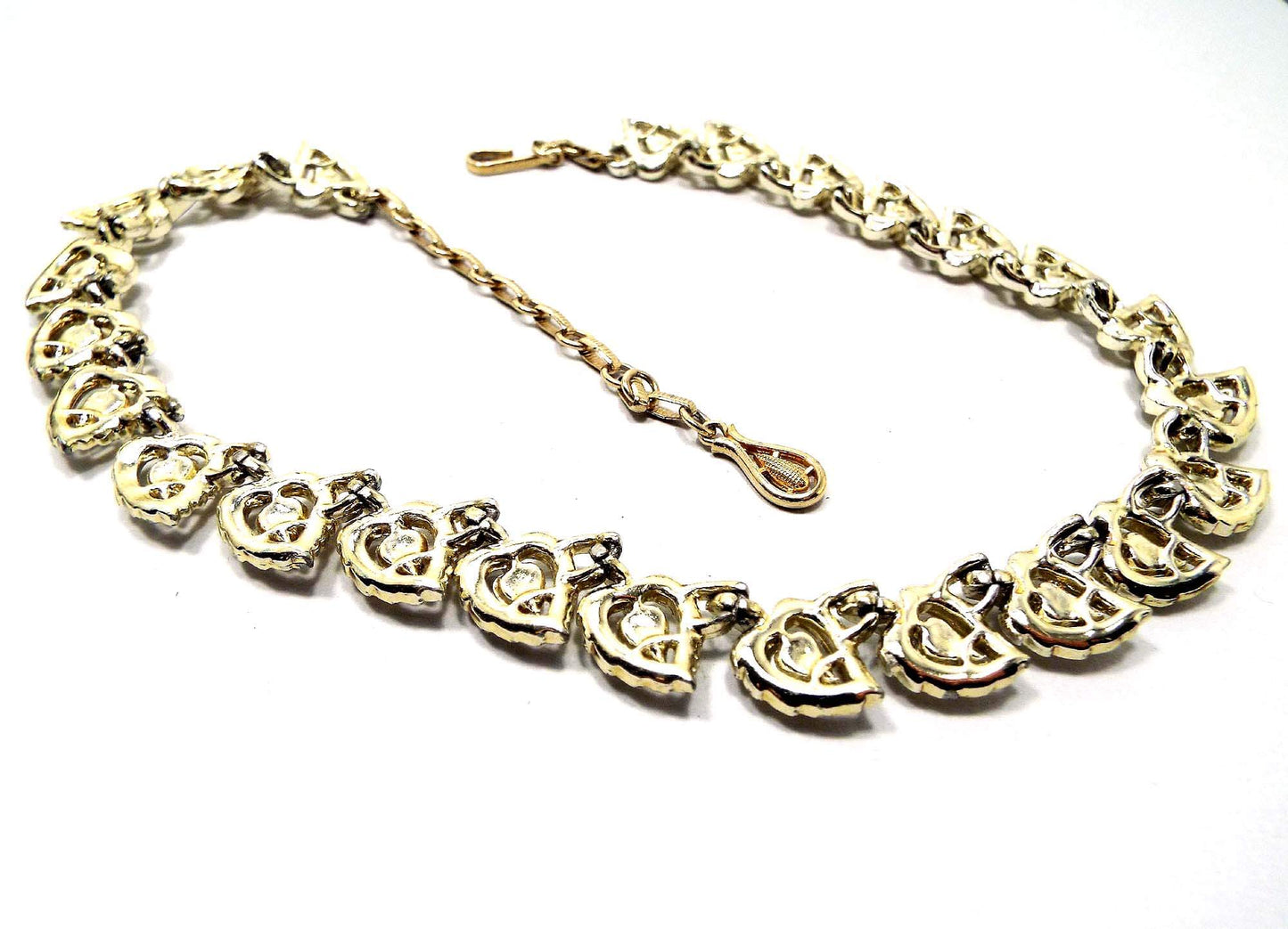 Coro Vintage Leaves Link Necklace