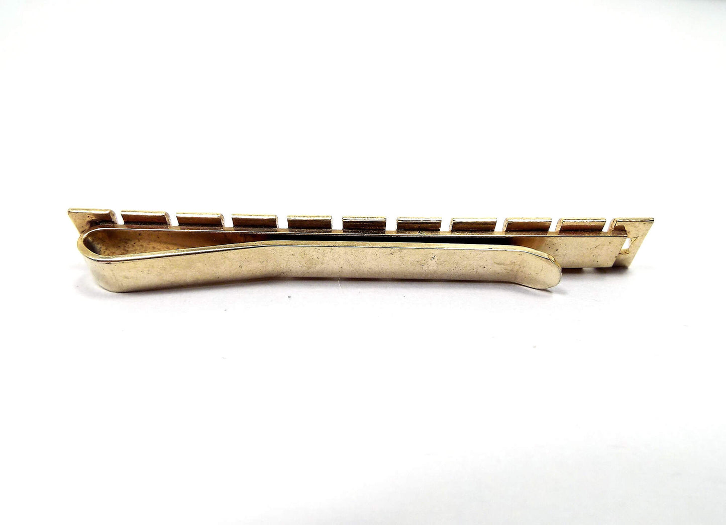 Long Vintage Brick Style Pattern Tie Bar