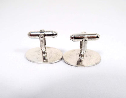 Anson Sterling Silver Vintage Shriners Cufflinks with Diamond Accents, Fraternal Cuff Links