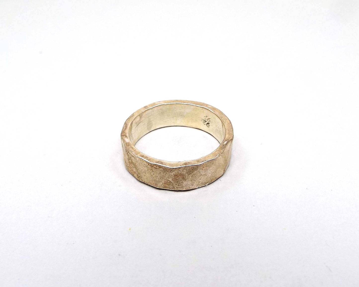 Sterling Silver Vintage Hammered Band Ring