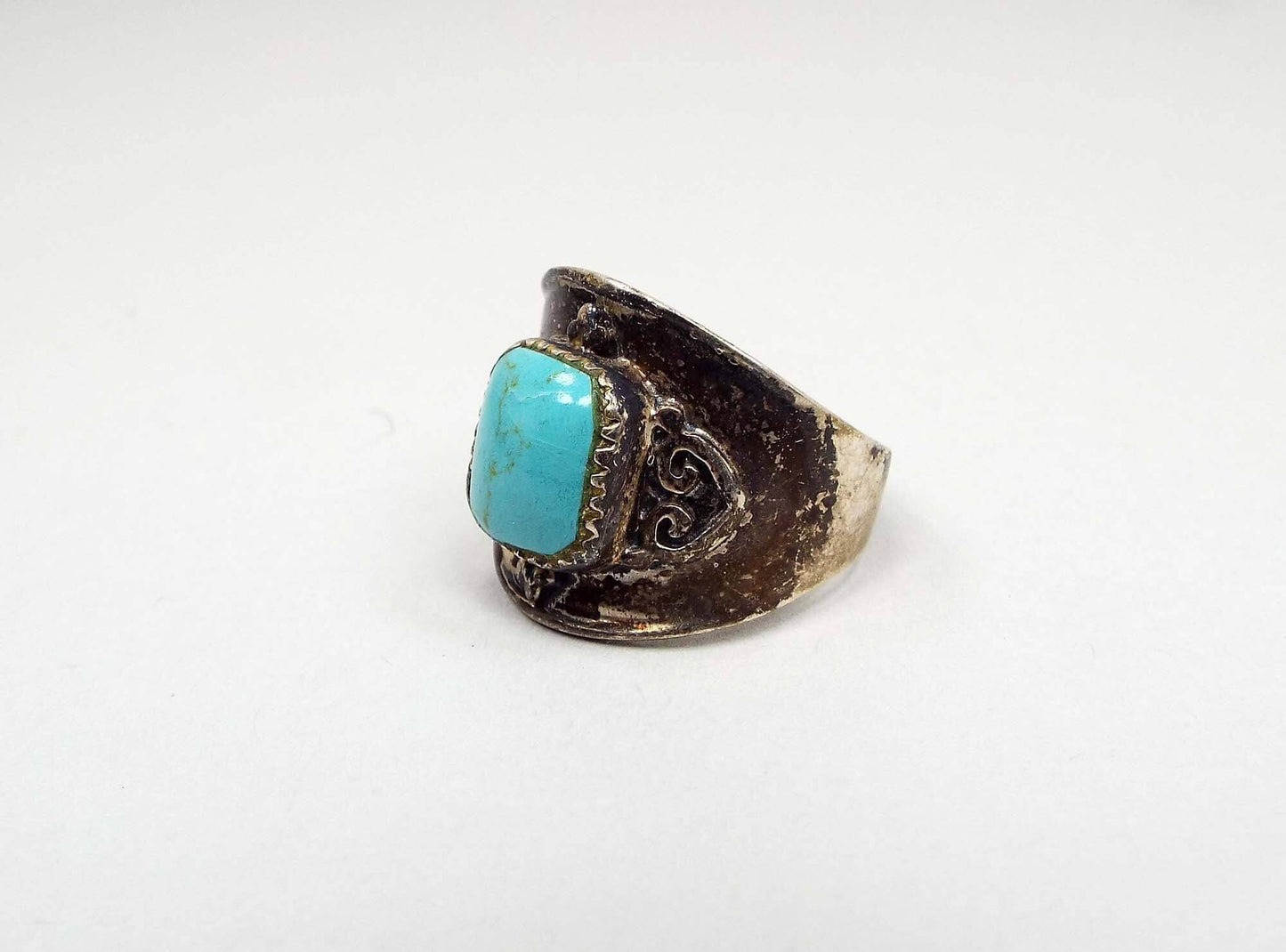 CFJ Sterling Silver Vintage Turquoise Ring