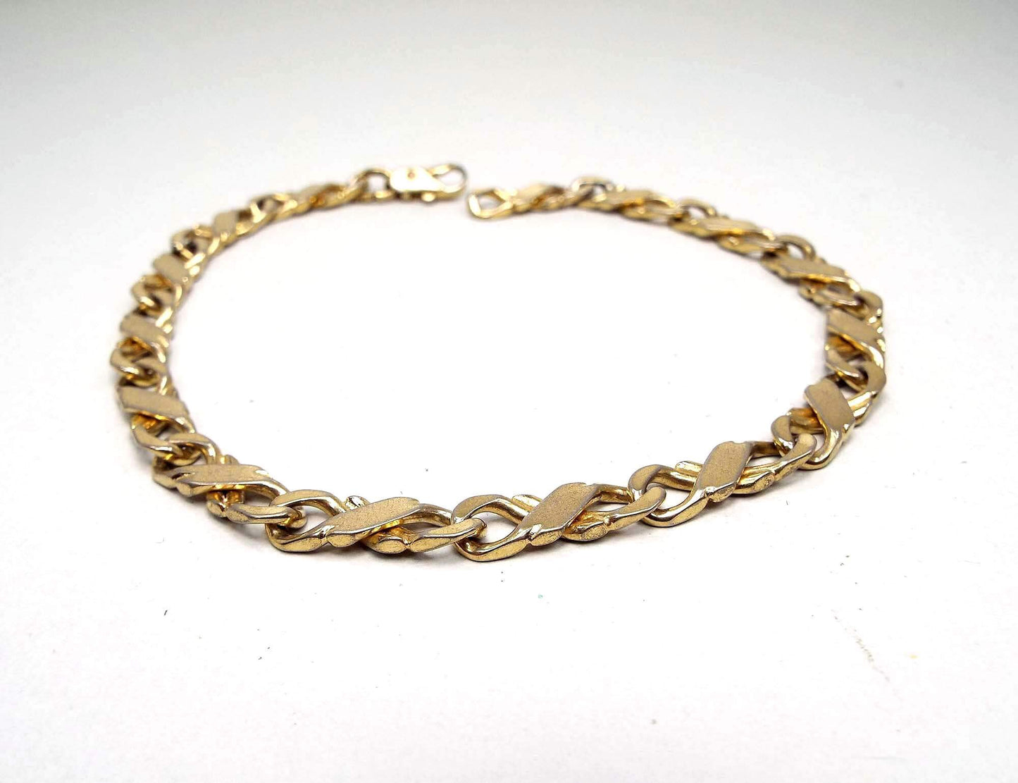 Long Vintage Infinity Link Chain Bracelet