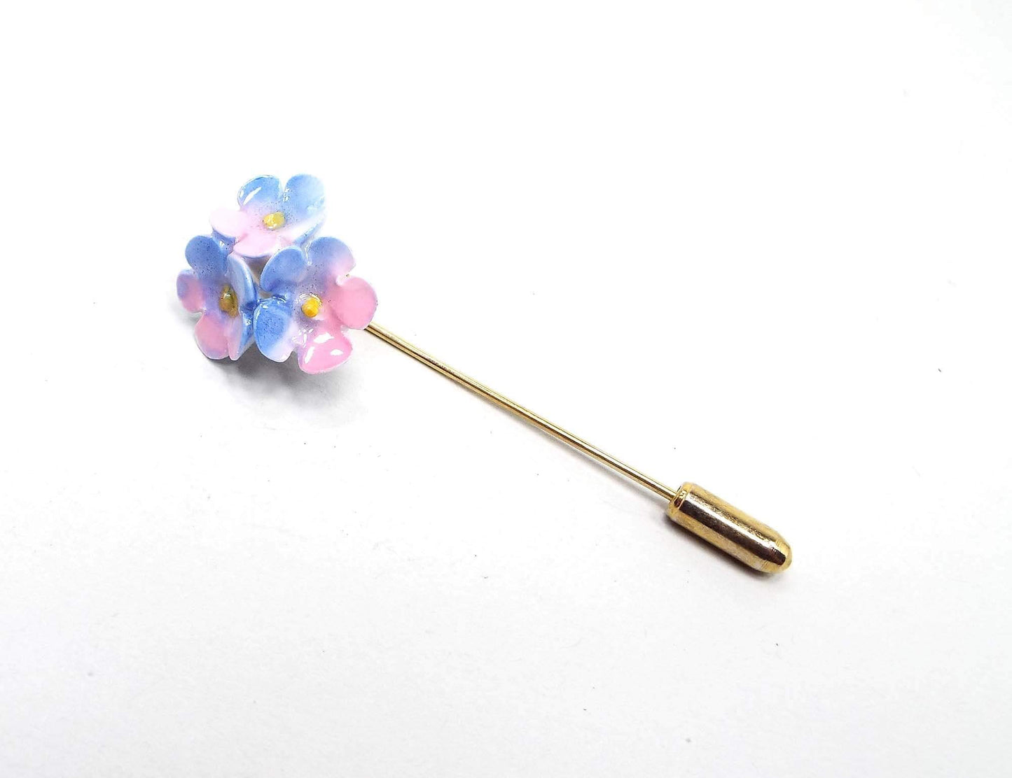 Vintage Porcelain Flower Stick Pin