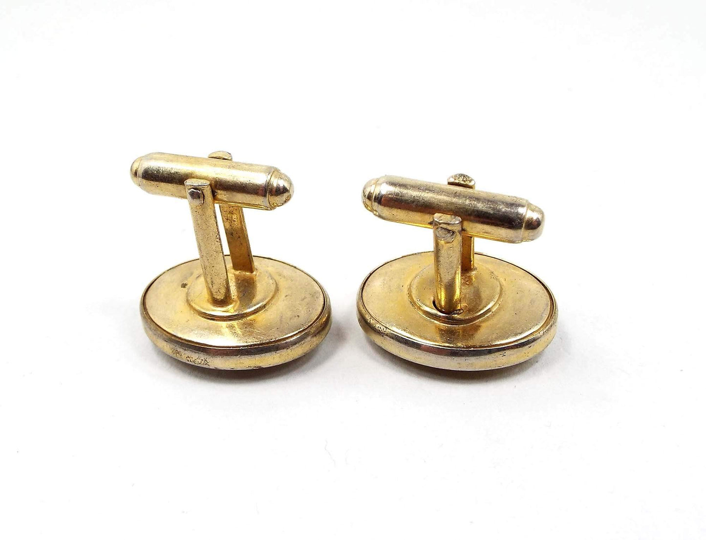 Anson Vintage Lucite RN Cufflinks, Pearly Yellow Cuff Links
