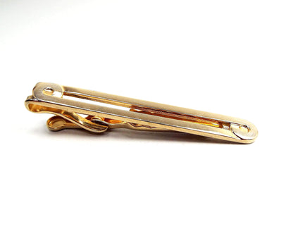 Swank Long Vintage Tie Clip Clasp with Curled End Design